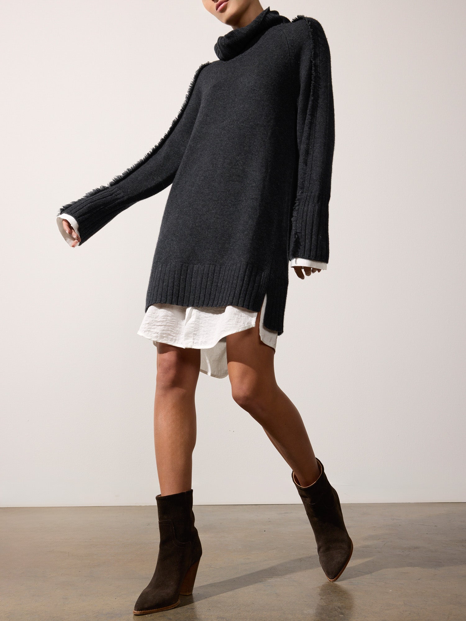 Layered sweater dress best sale