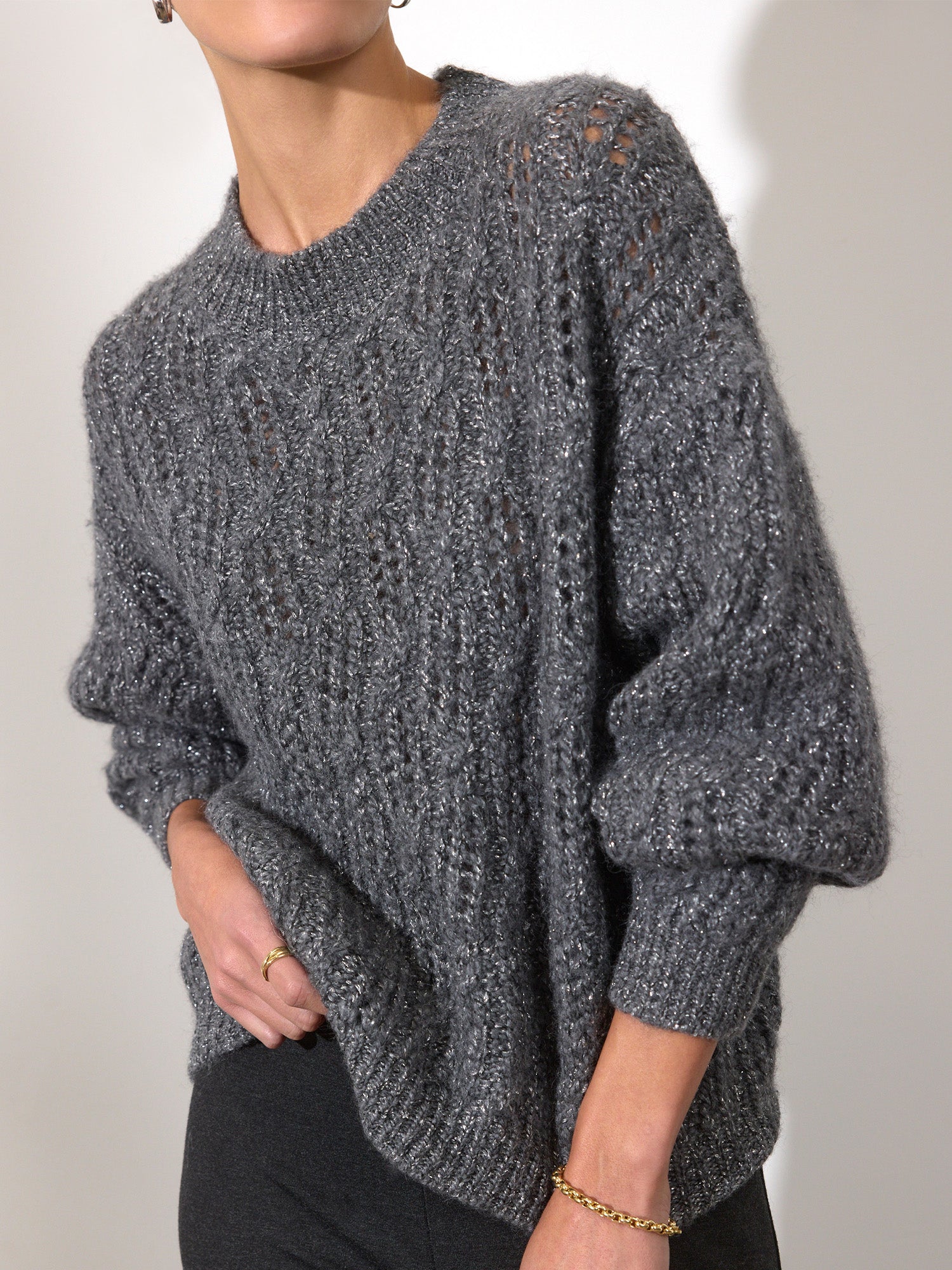 Buy White Pointelle Square Neck Jumper from Next Ireland