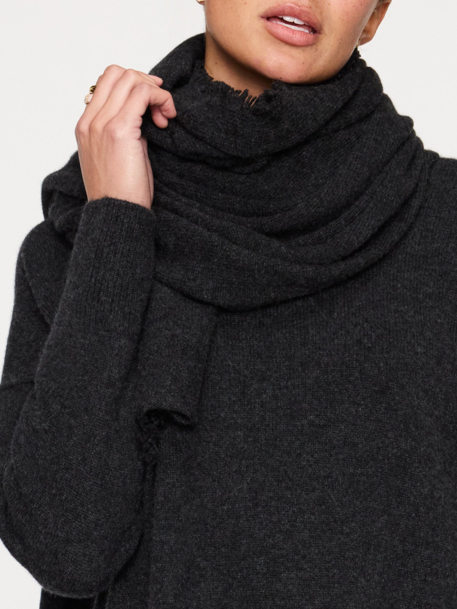 Gorgeous Cashmere Charcoal Feather Scarf fashion Soft Scarf Wrap Neck Scarf Women’s Wrap 28x76”Inches