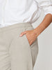 Westport light grey cuffed crop pant close up