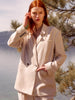 Avion double breasted beige blazer front view