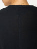 Lane black scoop neckline t-shirt back closeup view