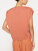 Frances orange V-neck sweater top back view