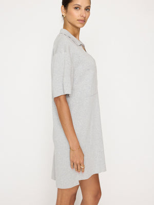 Faia polo mini grey knitted dress side view