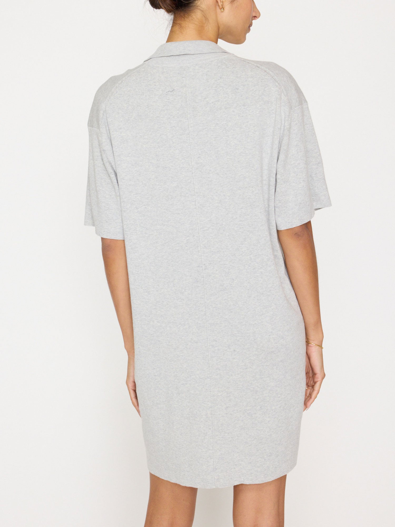 Faia polo mini grey knitted dress back view