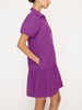 Havana tiered mini purple dress side view