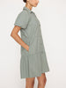 Havana tiered mini beige dress side view