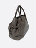 Everyday tan leather tote bag side view