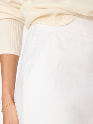 Westport white cropped pant close up