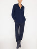 Andre cashmere button down navy shacket full view