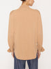 Andre cashmere buttondown camel shacket back view