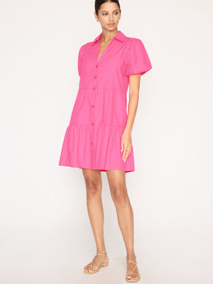 Havana hot pink mini dress full view