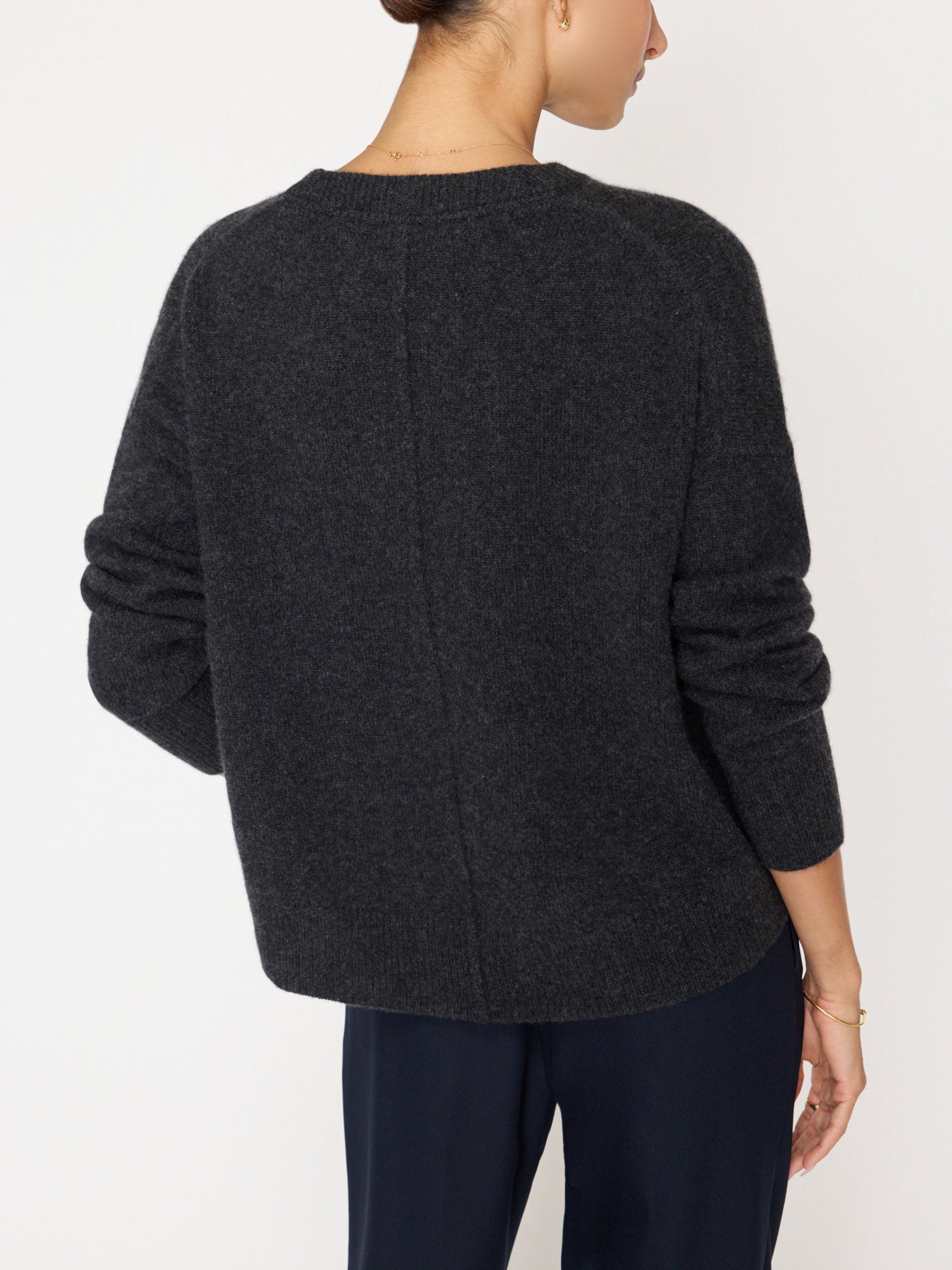 Charcoal cashmere sweater sale