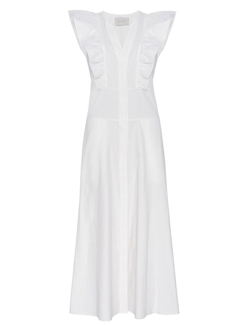 Women's Aurora Ruffle Dress in Ivory | Brochu Walker