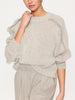 Aimee beige cashmere-wool crewneck sweater front view