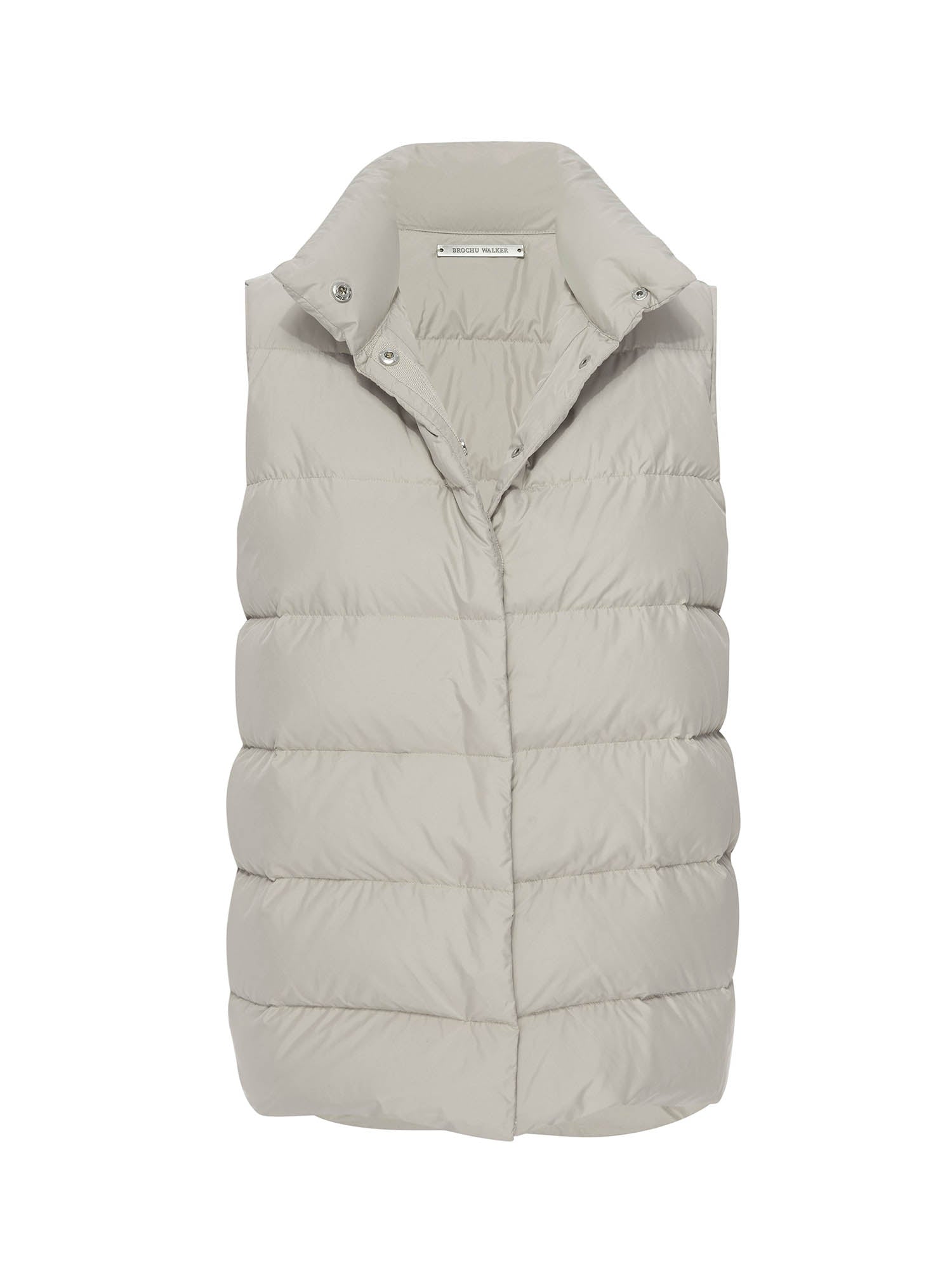 Anders nylon down beige puffer vest flat view