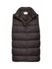 Anders nylon down dark brown puffer vest flat view