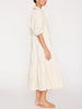 Antigua tiered midi dress beige side view 2