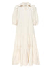 Antigua tiered midi dress beige flat view