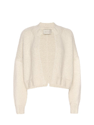 Asher ivory Cardigan Sweater flat view