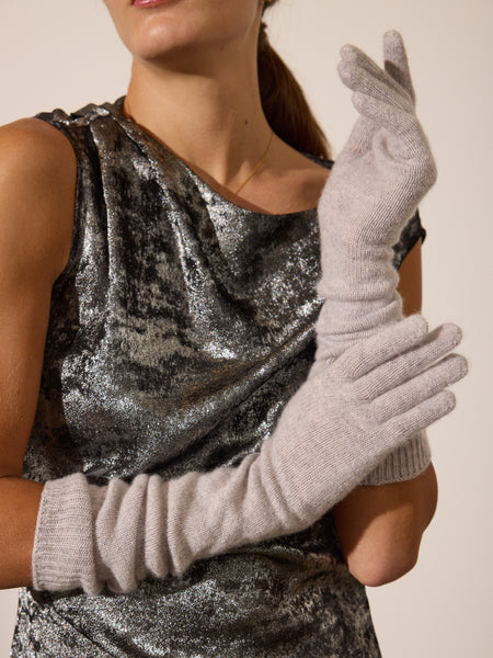 Brochu Walker | Women's Ribbed Cashmere Socks In Mist Mélange