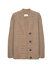 Cassian tan cardigan sweater flat view