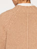 Cassian tan cardigan close up