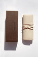 Beige jewelry travel roll flat view 2