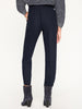 Dion navy front pleat ankle length pant back view