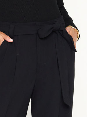 Duke wide leg black pant close up