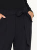 Duke wide leg black pant close up