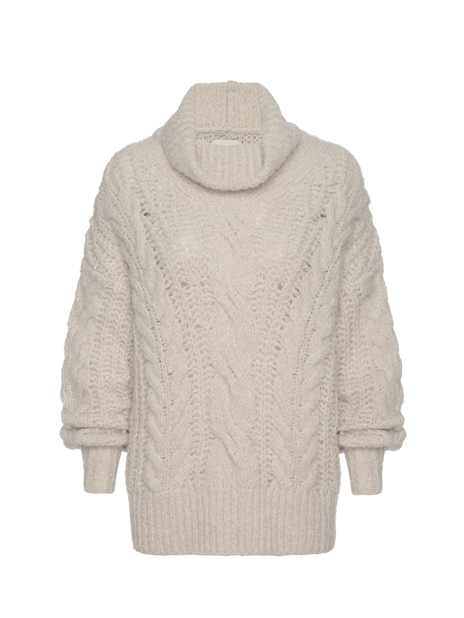 Brochu Walker | Women's Elden Cable Knit Sweater in Oyster Blush Mélange