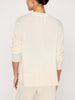 Fenton ivory crewneck fringe sweater back view