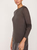 Georgie long sleeves brown tee side view