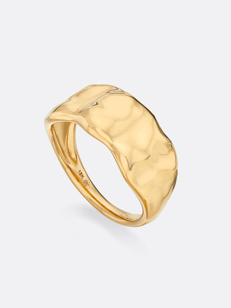 Brochu Walker | Women's Golden Waves Molten Ring in Yellow Gold