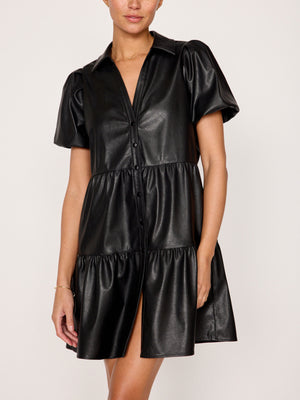 The Havana Vegan Leather Mini Dress