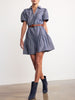 Havana tiered mini dress blue full view