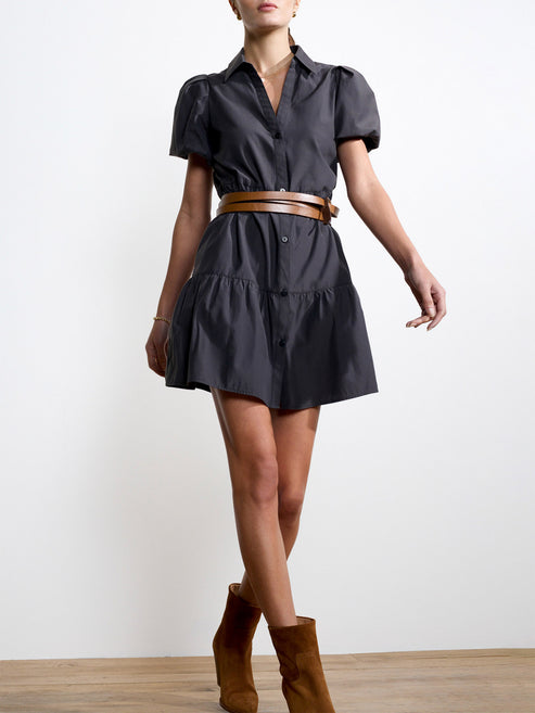 Havana Dress, Washed Black, V-Neck, XS-XL