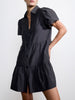 Havana tiered mini dress black side view