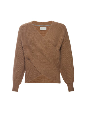 The Hughes Wrap Front Sweater