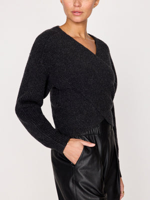 The Hughes Wrap Front Sweater