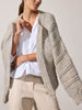 Illia handknit grey cardigan front view 3