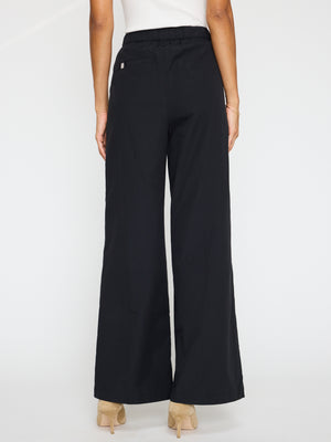 Joya mid-rise straight leg black pant back view