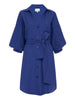 Kate belted button up mini shirtdress blue flat view