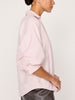 Kate V-neck button up pink shirt side view