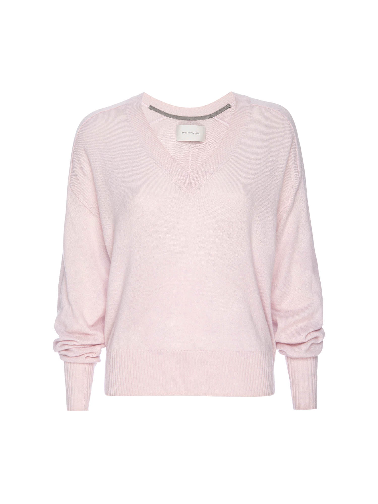 Leia V-neck pink sweater flat view