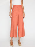 Lena orange cropped wide-leg pant front view