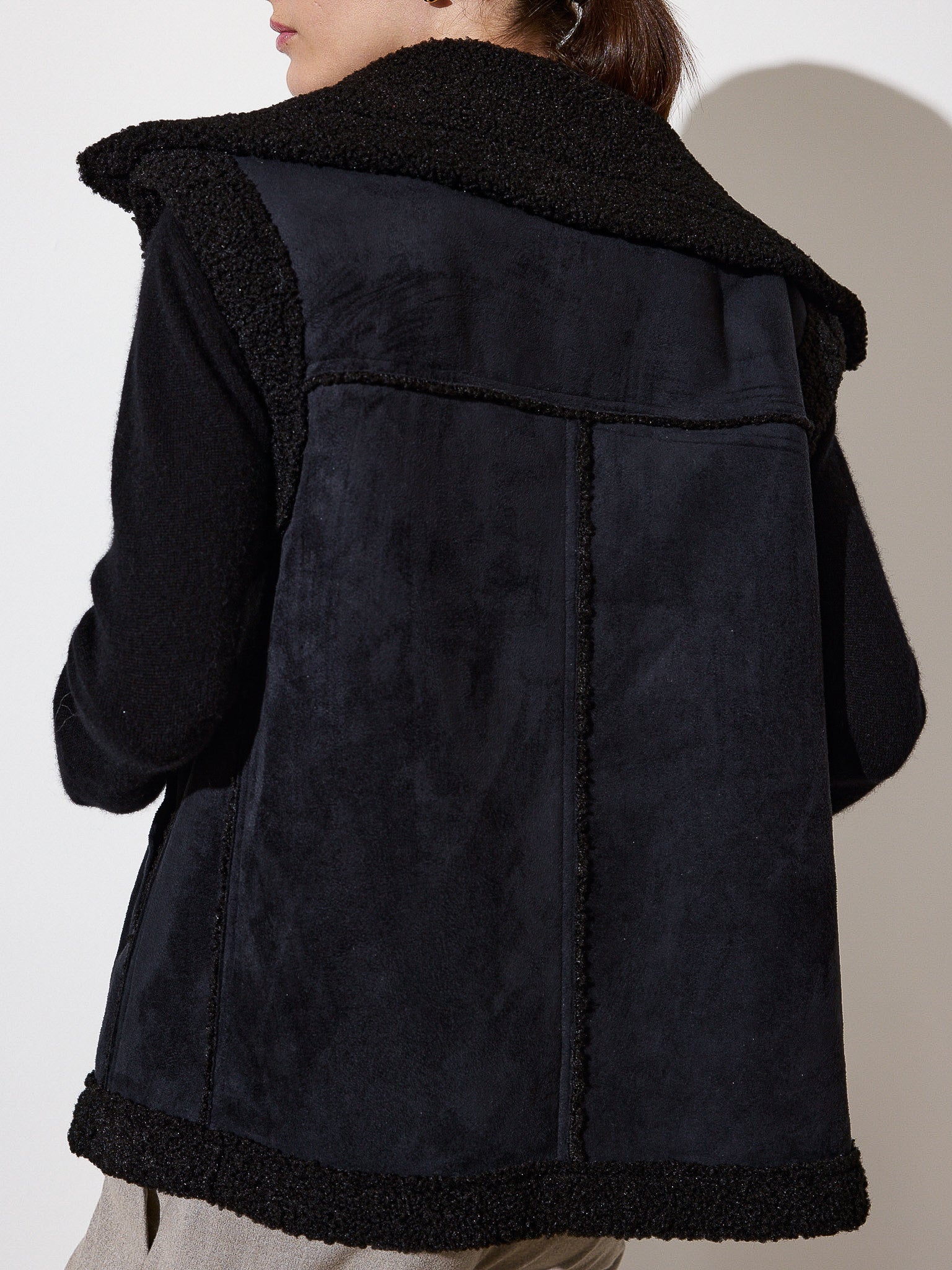 Brochu Walker Textured Suri Open Vest Jacket with Belt outlets XS