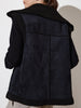 Loredo vegan suede and vegan leather sleeveless vest back view