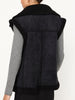 Loredo vegan suede and vegan leather sleeveless vest back view 2